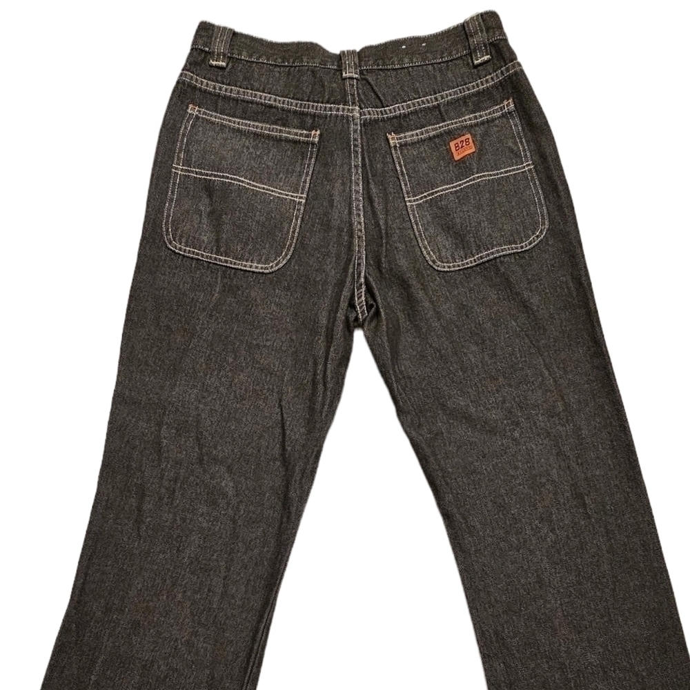Baleno Wide Leg Jeans Faded Black Size 31 - Picture 2 of 13